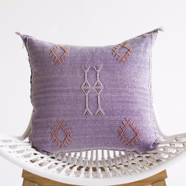 Violet Sabra Silk Pillow